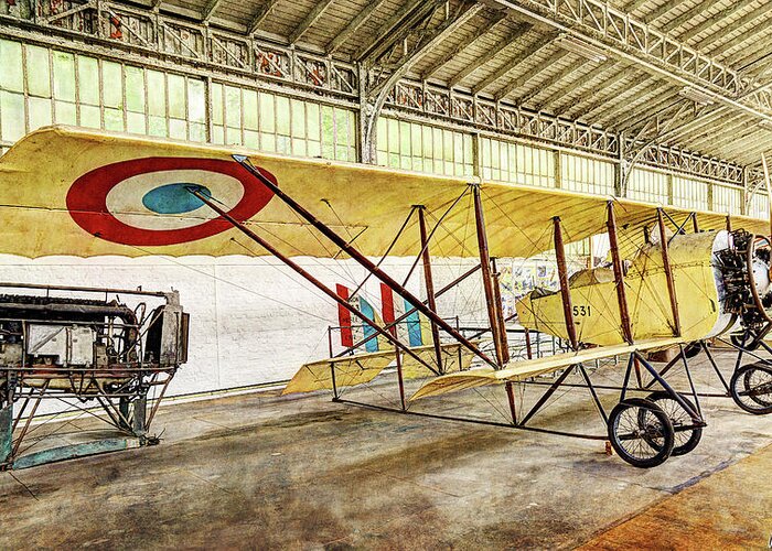 Caudron G3 Greeting Card featuring the photograph Caudron G3 - Vintage by Weston Westmoreland
