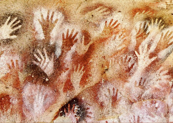 Cave Of The Hands Greeting Card featuring the digital art Cave of the Hands - Cueva de las Manos by Weston Westmoreland