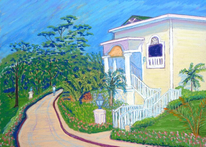 Pastels Greeting Card featuring the pastel Cayo Levantado by Rae Smith PSC