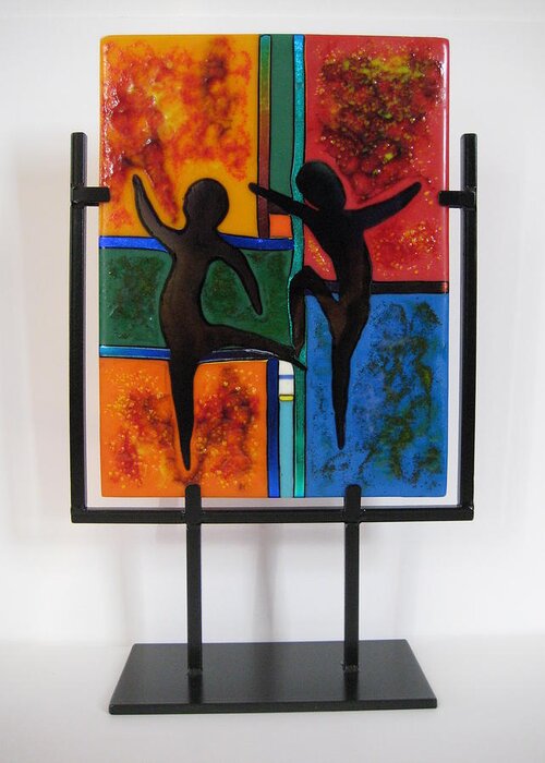Figurative Greeting Card featuring the sculpture Celebrate The Possibilities by Mark Lubich