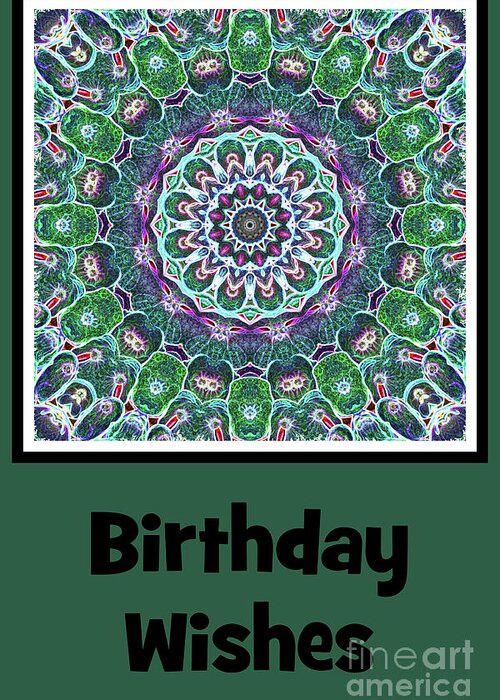 Photograph Greeting Card featuring the digital art Cellular - Birthday Wishes Card by Wendy Wilton