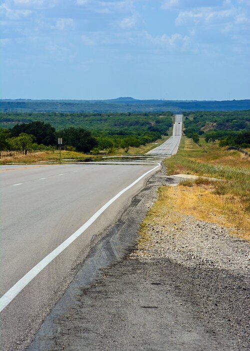 Landscape Greeting Card featuring the photograph Central Texas Byway by Tikvah's Hope