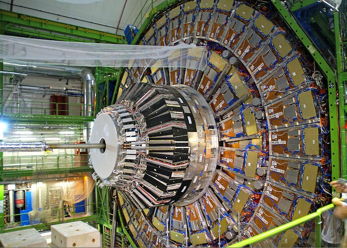 Particle Greeting Card featuring the photograph Cern 2 by Rod Jones