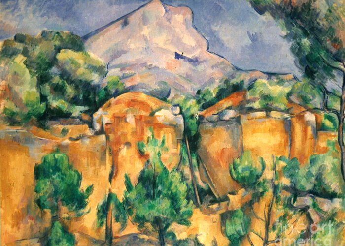 1898 Greeting Card featuring the photograph Cezanne: Sainte-victoire by Granger
