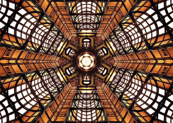 Architecture Greeting Card featuring the digital art Chamber of Gold by Phil Perkins