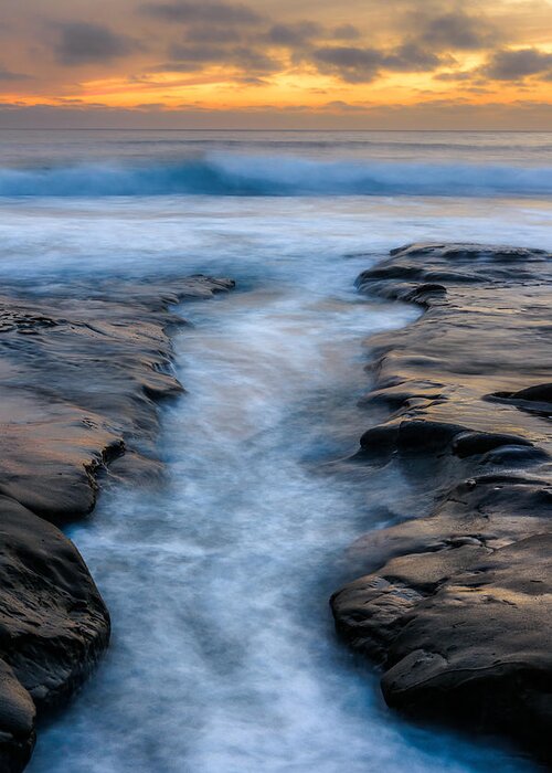 La Jolla Greeting Card featuring the photograph Channel by Chuck Jason