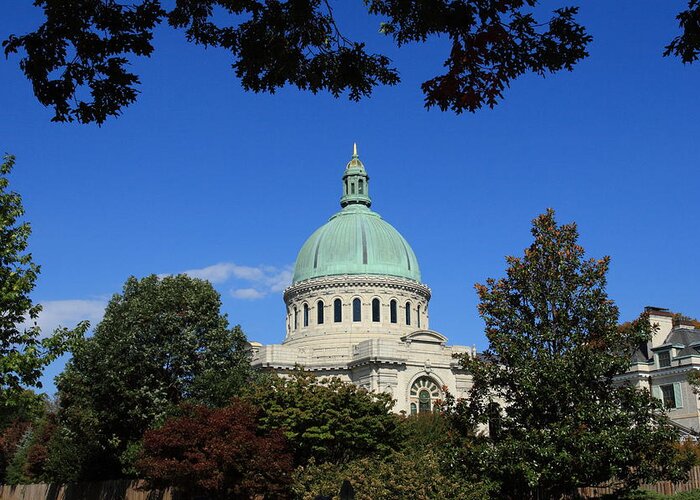 Chapel Greeting Card featuring the photograph Chapel - US Naval Academy by Lou Ford
