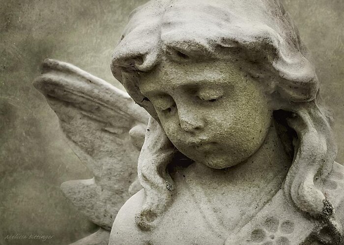 Angel Greeting Card featuring the photograph Charleston Angel Child, Cemetery Angel by Melissa Bittinger