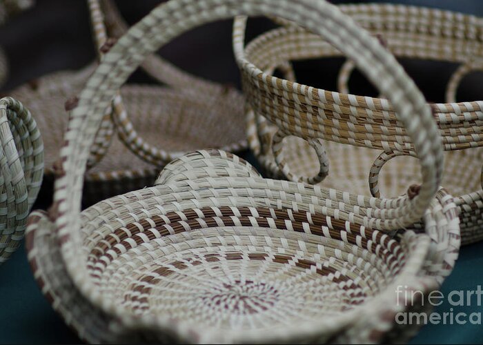 Basket Greeting Card featuring the photograph Charleston Sweetgrass Baskets by Dale Powell