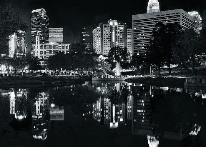 Charlotte Greeting Card featuring the photograph Charlotte Black Night by Frozen in Time Fine Art Photography