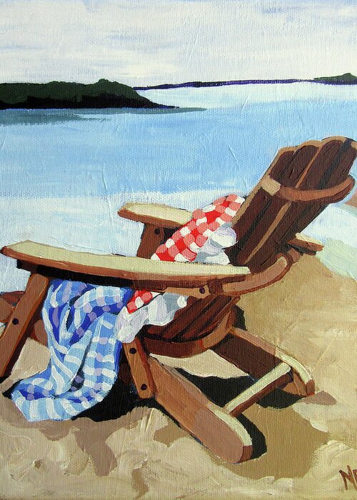 Tranquil Greeting Card featuring the painting Checks and Stripes by Melinda Patrick