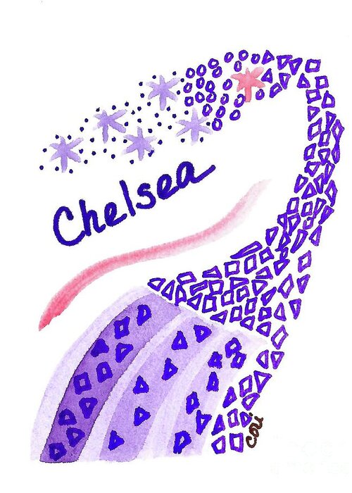 Chelsea Greeting Card featuring the drawing Chelsea by Corinne Carroll