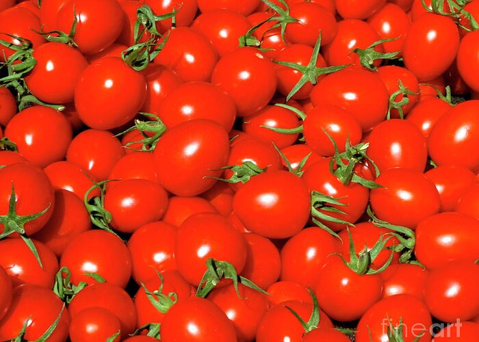 Cherry Tomatoes Greeting Card featuring the photograph Cherry tomatoes by Bruce Block