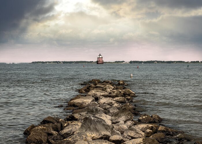 Lighthouse Greeting Card featuring the photograph Chesapeake Bay Lighthouse by Patrick Wolf
