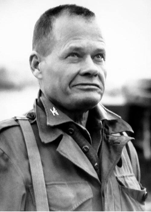 Chesty Puller Greeting Card featuring the photograph Chesty Puller in Chigyong by War Is Hell Store