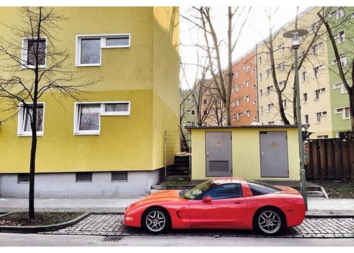 Igerberlin Greeting Card featuring the photograph Chevrolet Corvette

#berlin by Berlinspotting BrlnSpttng