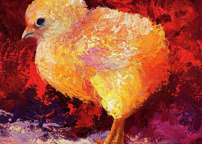 Chick Greeting Card featuring the painting Chic Flic III by Marion Rose