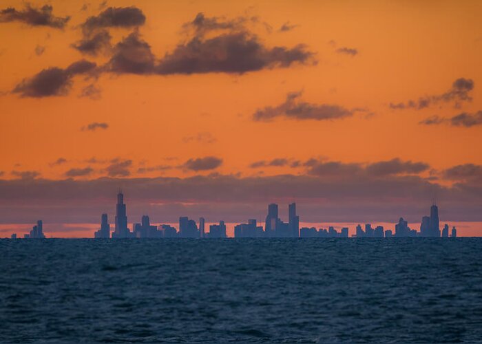 Chicago Greeting Card featuring the photograph Chicago Skyline by Ron Pate