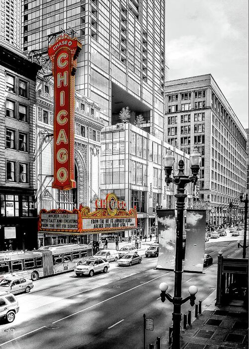 Chicago Greeting Card featuring the photograph Chicago Theater by Tony HUTSON