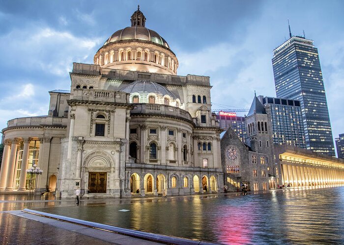 Christian Science Center Greeting Card featuring the photograph Christian Science Center in Boston by Peter Ciro