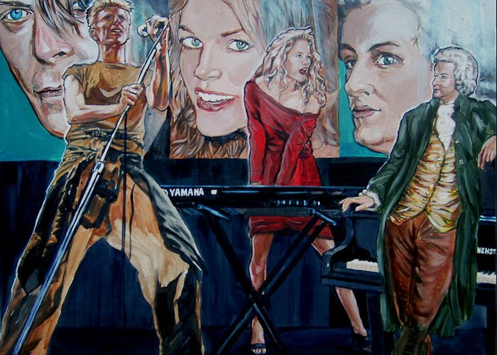 Christine Anderson Greeting Card featuring the painting Christine Anderson Concert Fantasy by Bryan Bustard