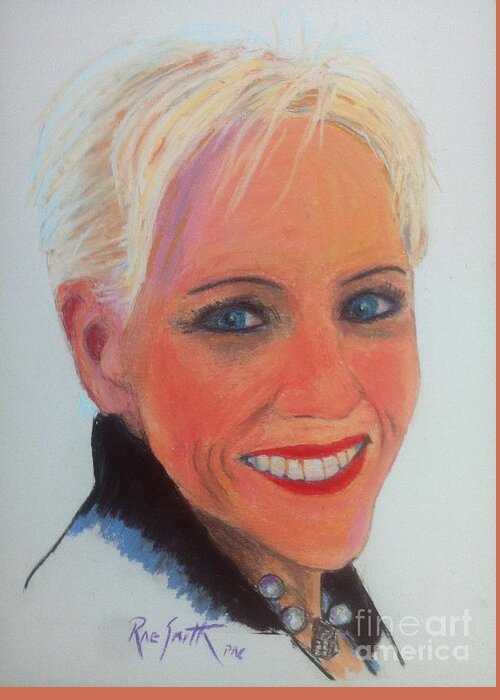 Pastels Greeting Card featuring the pastel Christine Umlah by Rae Smith PAC