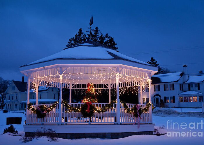 Architecture Greeting Card featuring the photograph Christmas Bandstand by Susan Cole Kelly