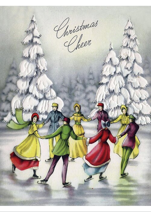 Sliding Greeting Card featuring the mixed media Christmas cheer by Long Shot