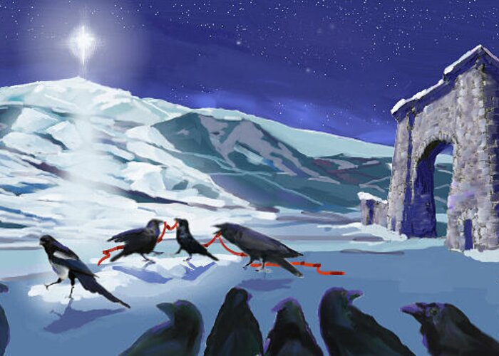 Card Greeting Card featuring the digital art Christmas Dance by Les Herman