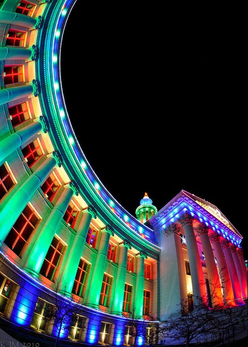 Christmas Lights Greeting Card featuring the photograph Christmas Lights of Denver Civic Center Park by Kevin Munro