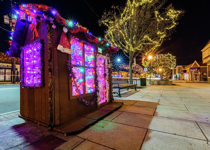 Christmas Decorations Adorn Massapequa Park.  Greeting Card featuring the photograph Christmas on Display by Sean Mills
