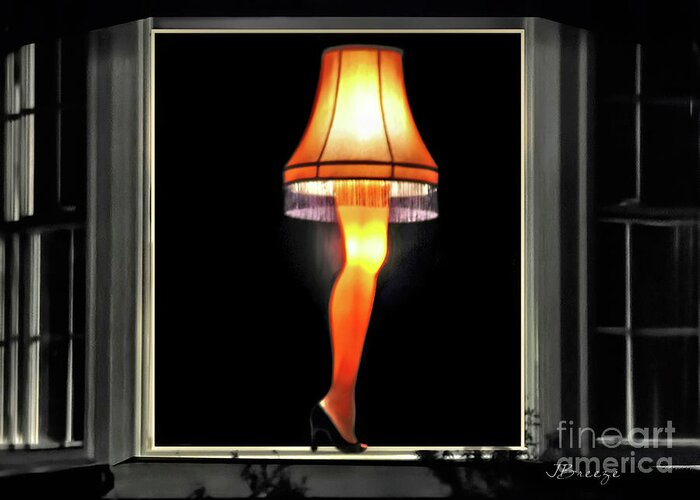 Christmas Leg Lamp Greeting Card featuring the photograph Christmas Story Leg Lamp by Jennie Breeze