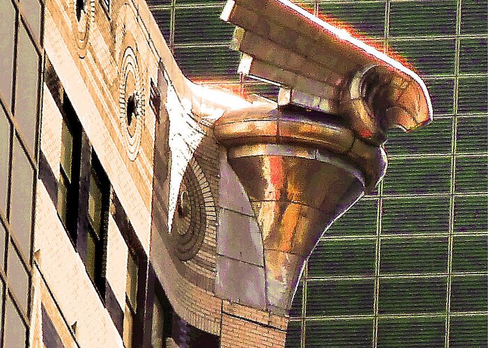 Chrysler Building Greeting Card featuring the photograph Chrysler Radiator Cap 1 by Tony Franza
