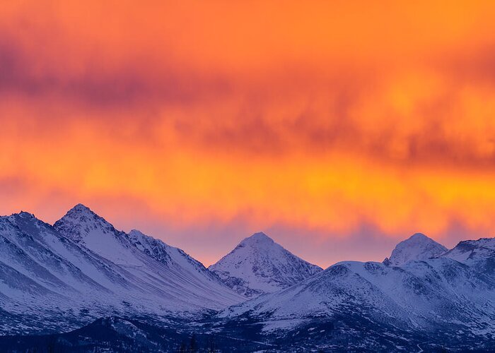 Alaska Greeting Card featuring the photograph Chugach Sunrise by Scott Slone