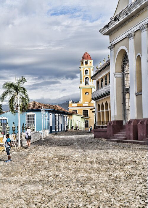 Cuba Greeting Card featuring the photograph Church at the End of the Lane by Sharon Popek