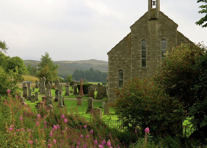 Churchyard Greeting Card featuring the photograph Church in Isle of Skye by Azthet Photography