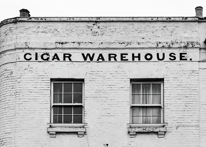 Cigar Warehouse Greenwich England London Uk Britain Black White Docks Greeting Card featuring the photograph Cigar Warehouse by Ross Henton