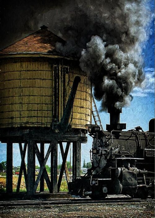 Steam Greeting Card featuring the photograph Cinders and Water by Ken Smith