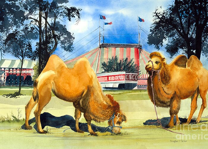 Circus Greeting Card featuring the painting Circo Magico by Douglas Teller