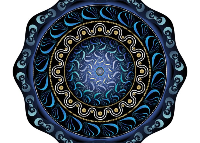 Mandala Greeting Card featuring the digital art Circularium No. 2720 by Alan Bennington