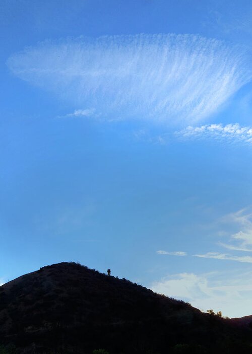 Cirrus Clouds Greeting Card featuring the photograph Cirrus Clouds and Blue Sky by Ram Vasudev