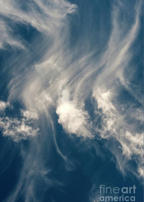 Atmosphere Greeting Card featuring the photograph Cirrus Fibractus Fair Weather Clouds by Jim Corwin