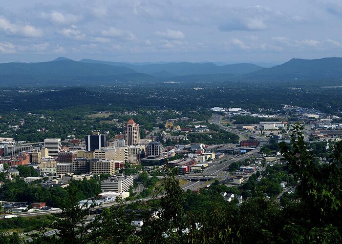 Roanoke Greeting Card featuring the photograph City of Roanoke by Karen Harrison Brown