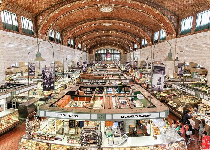 West Side Market Greeting Card featuring the photograph Cleveland Westside Market by Lon Dittrick