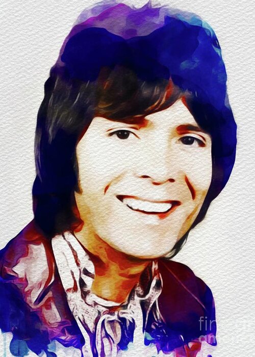 Cliff Greeting Card featuring the painting Cliff Richard, Music Legend by Esoterica Art Agency