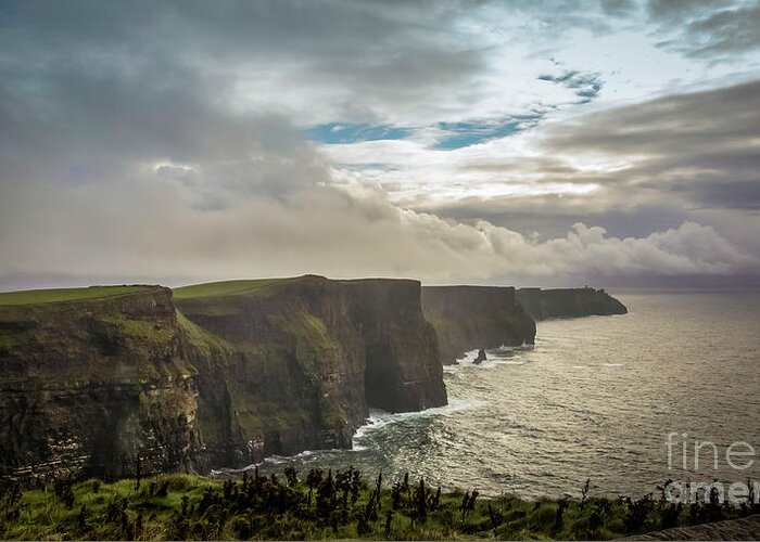 Cliffs Of Moher Greeting Card featuring the photograph Cliffs of Moher by Agnes Caruso