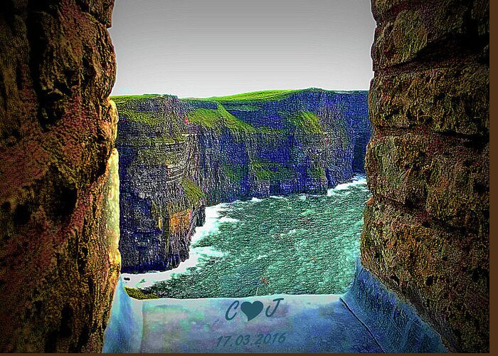  Greeting Card featuring the photograph Cliffs Personalized by Tara Potts