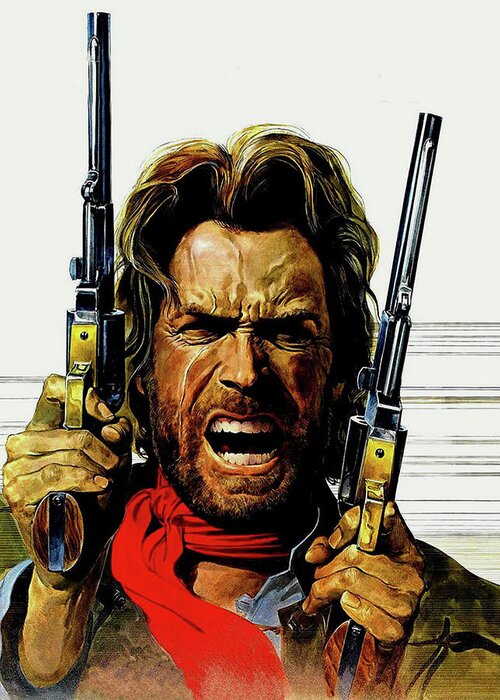 Clint Eastwood As Josey Wales Greeting Card featuring the mixed media Clint Eastwood As Josey Wales by David Dehner