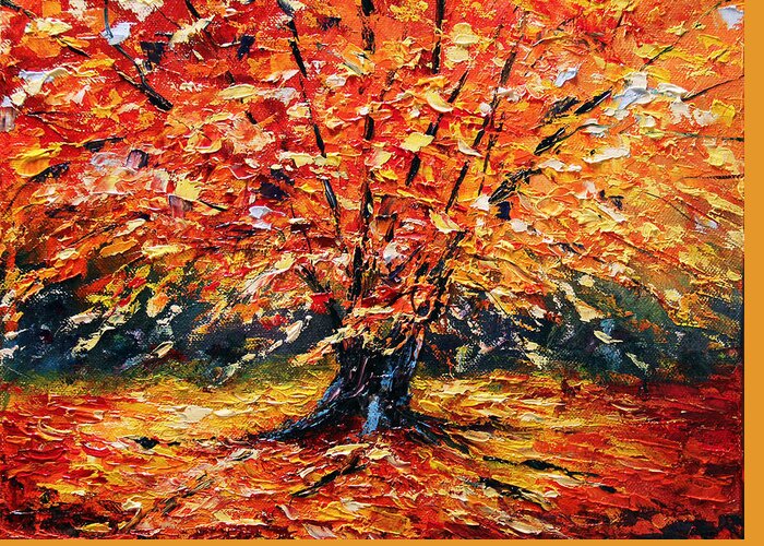 Autumn Greeting Card featuring the painting Clothed With Splendor by Meaghan Troup