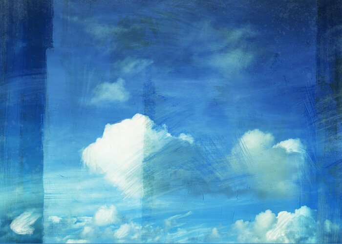 Abstract Greeting Card featuring the painting Cloud Painting by Setsiri Silapasuwanchai